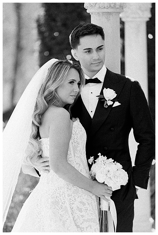 Bride and groom portrait at Hamilton Manor wedding
