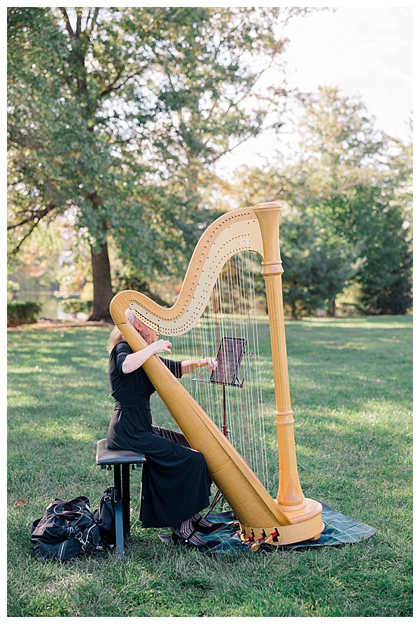 harp playing at ceremony