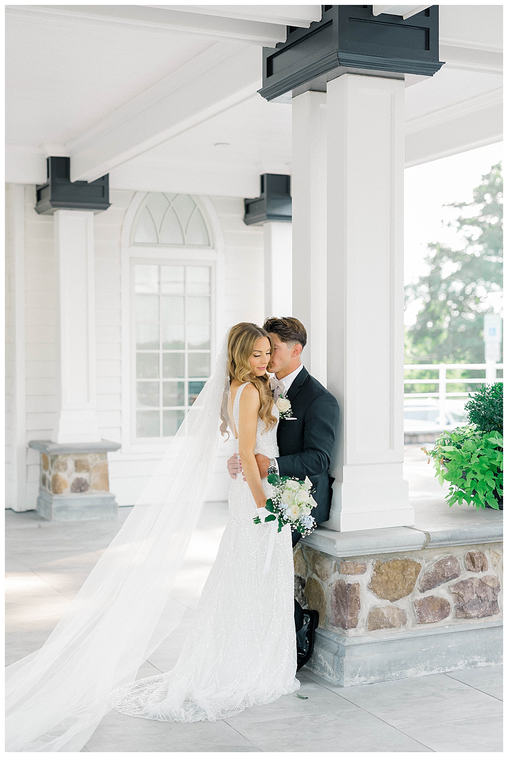 Heili in beaded Pronovias gown golden light Ryland Inn