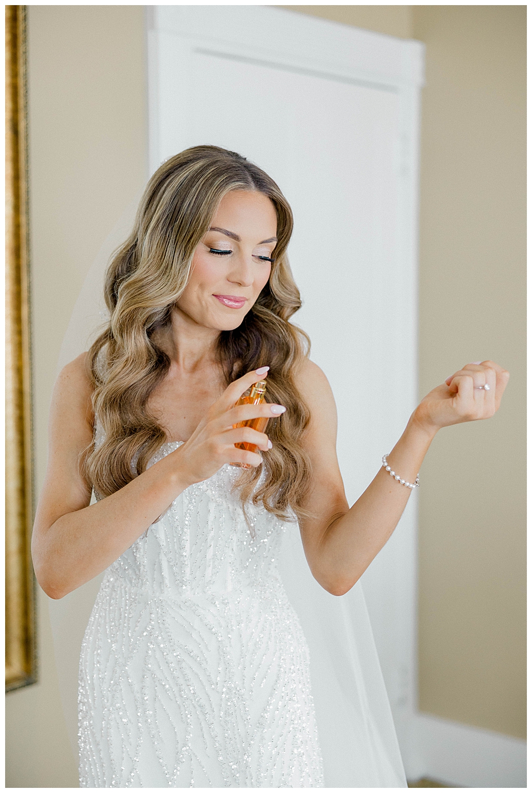 Heili bridal portrait getting ready Chatham New Jersey