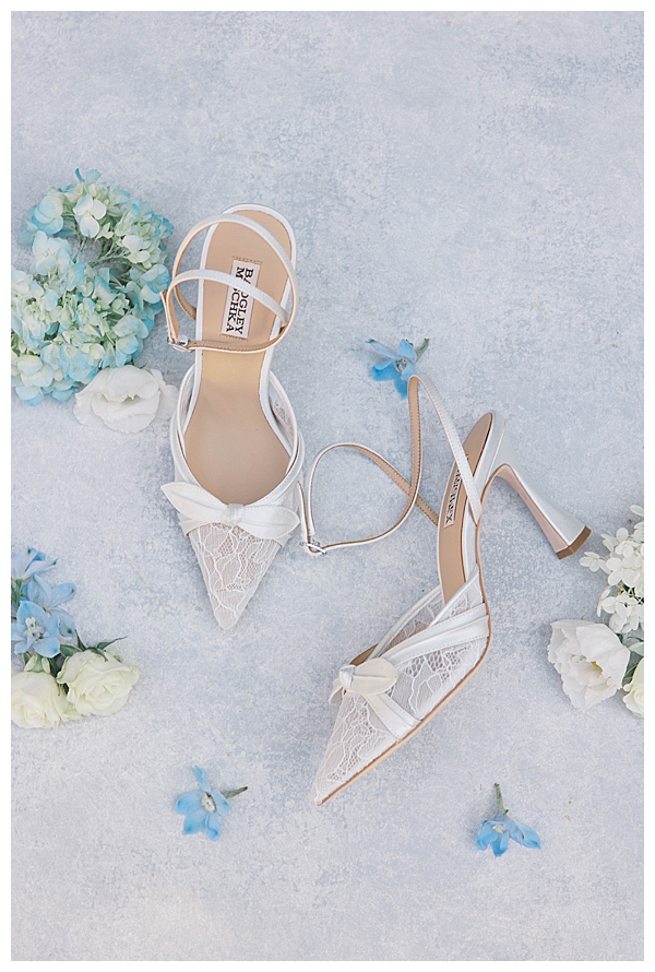 wedding shoes and accessories dusty blue theme