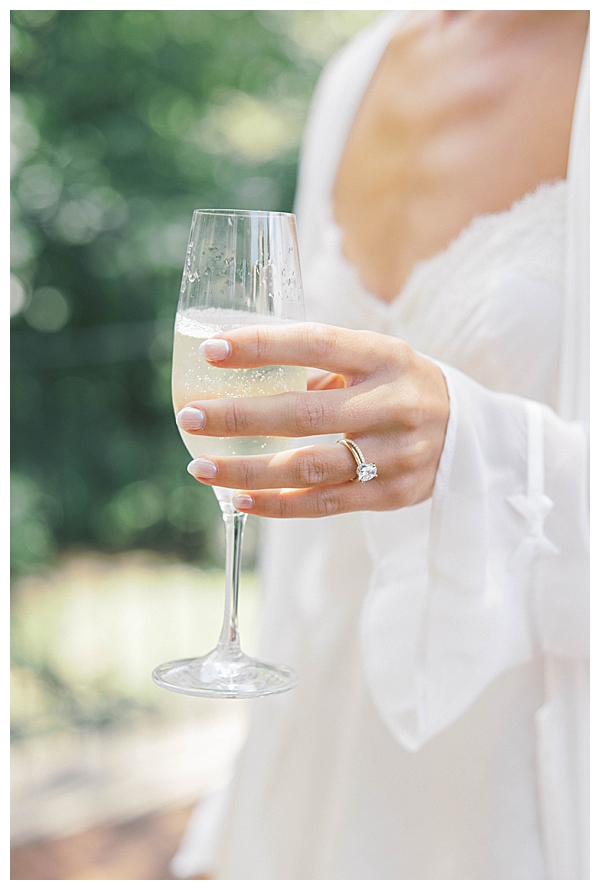 bride getting ready at Hotel du Village wedding in New Hope PA