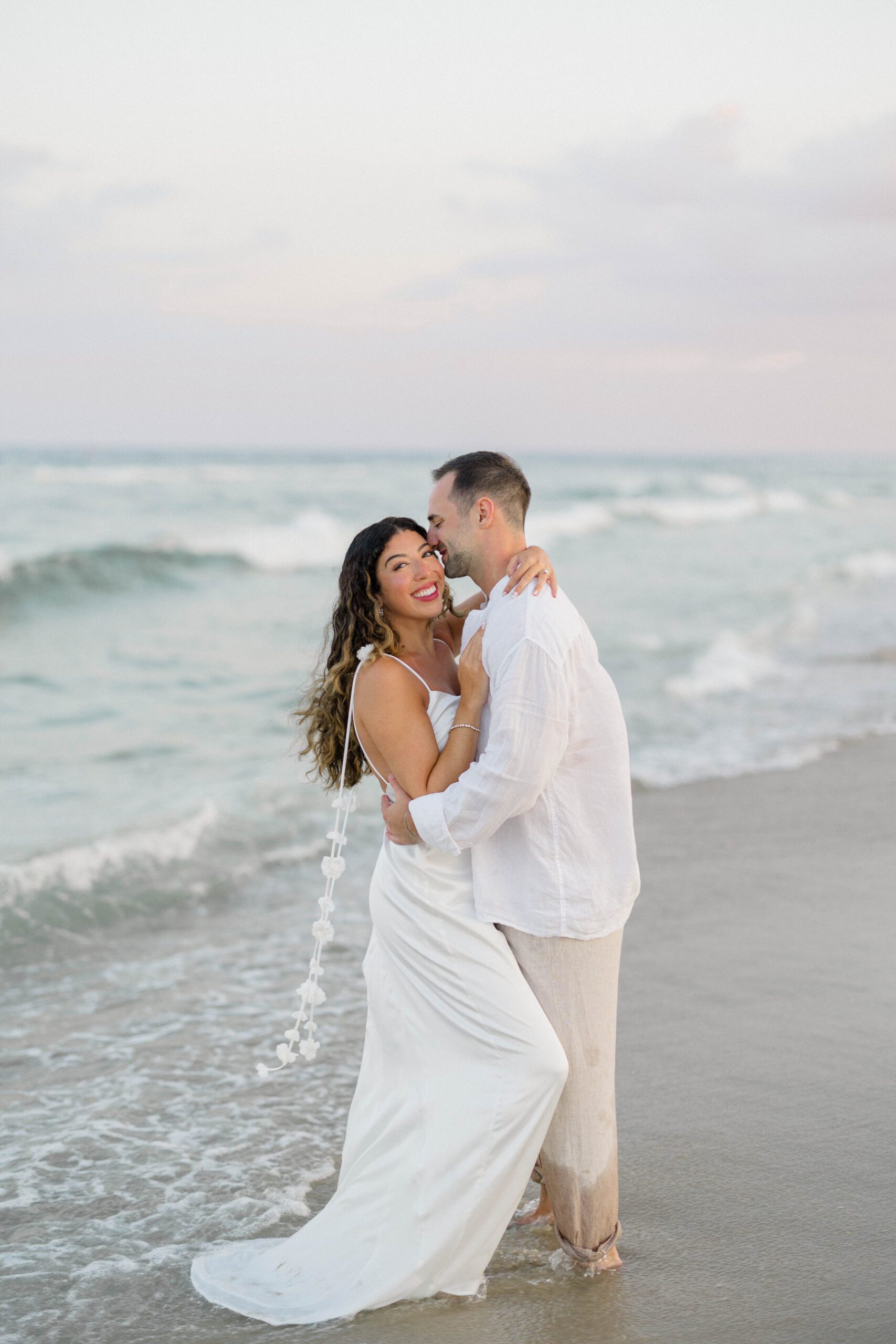 Rachel and Ben formal engagement photos by the water — Long Beach Island NJ — Molly Sue Photography