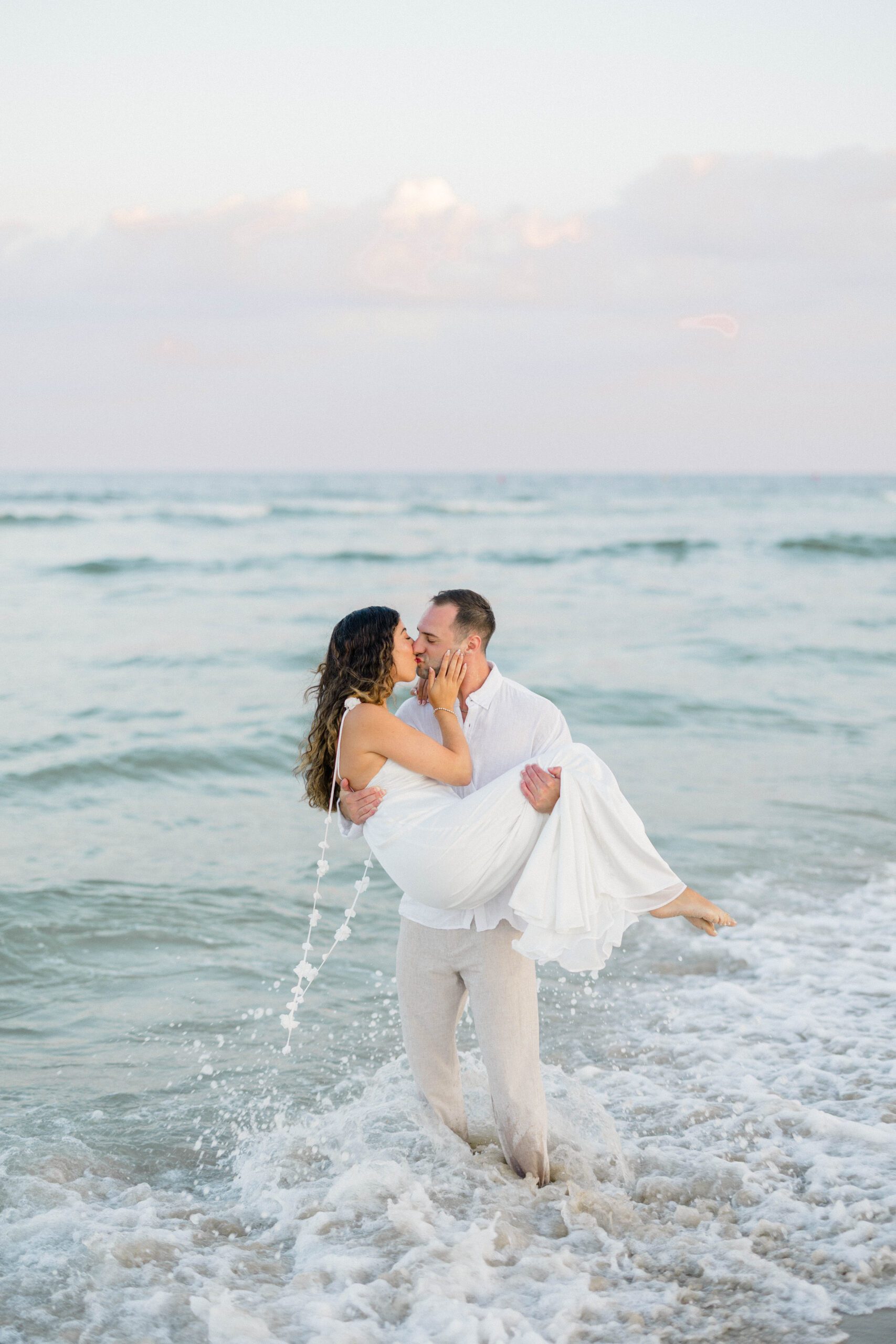 Long Beach Island engagement photographer — Rachel and Ben sunset portraits by the bay