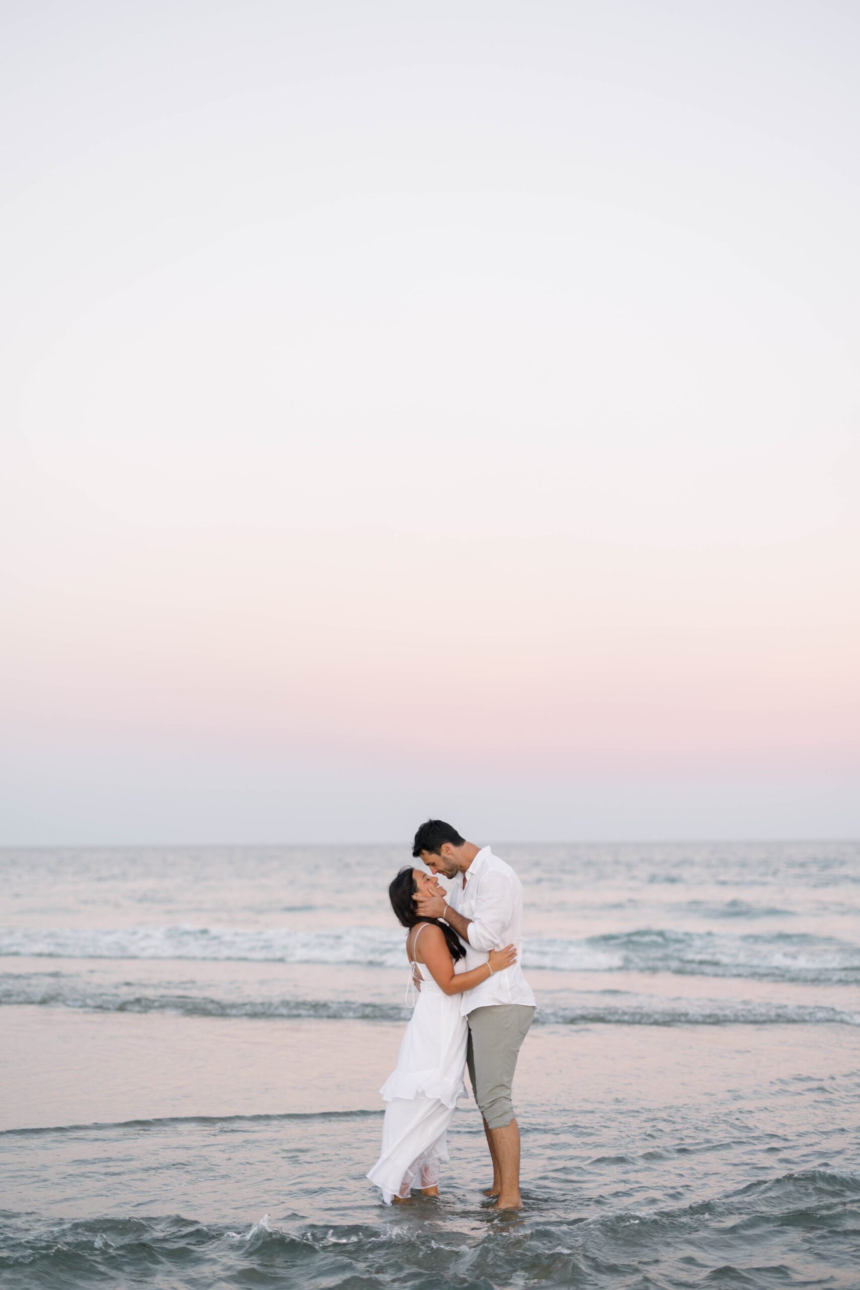 Spring Lake NJ beach engagement session captured by NJ shore engagement photographer Molly Sue