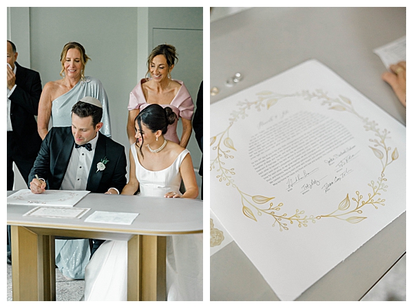 signing ketubah