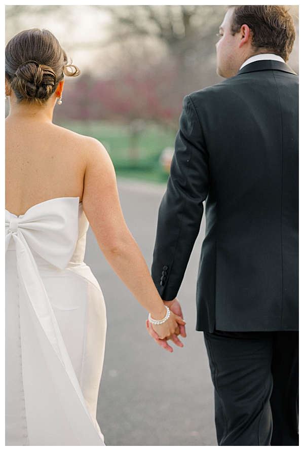 holding hands and walking