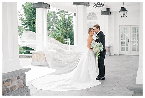 bride veil in the wind
