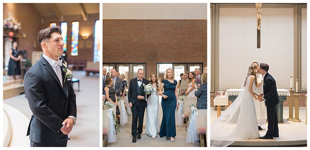 Ryland Inn wedding photographer captures Catholic ceremony Chatham Township NJ