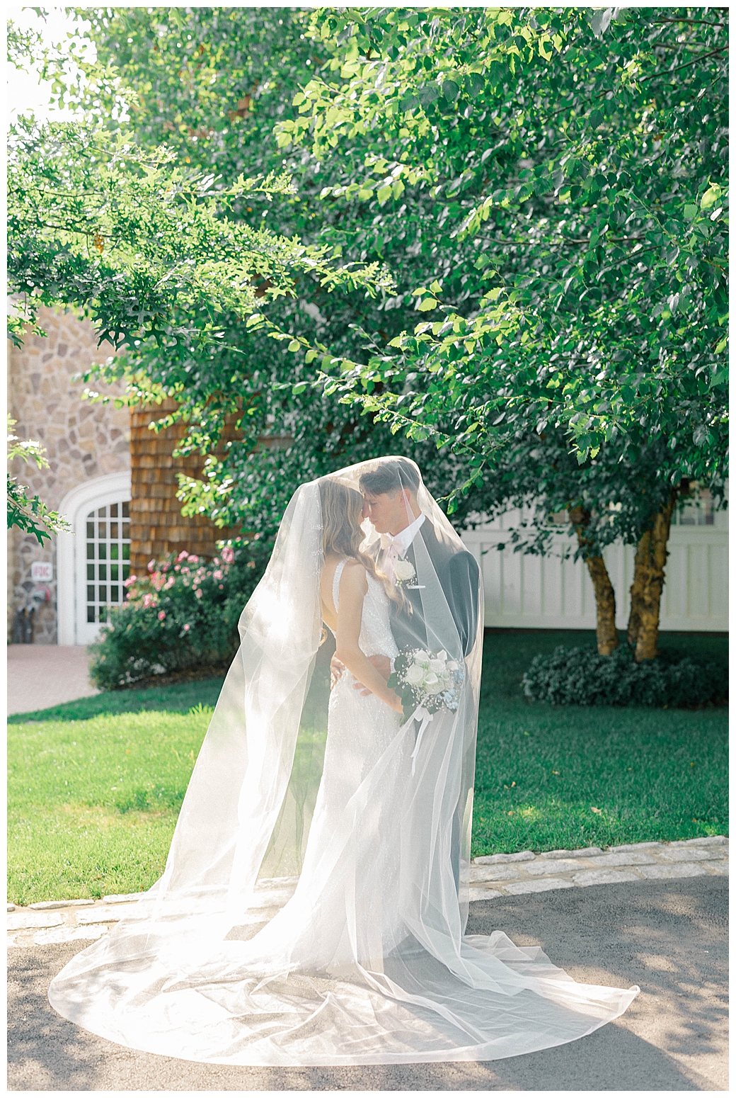 Ryland Inn wedding photographer sunset portraits Heili and Gino