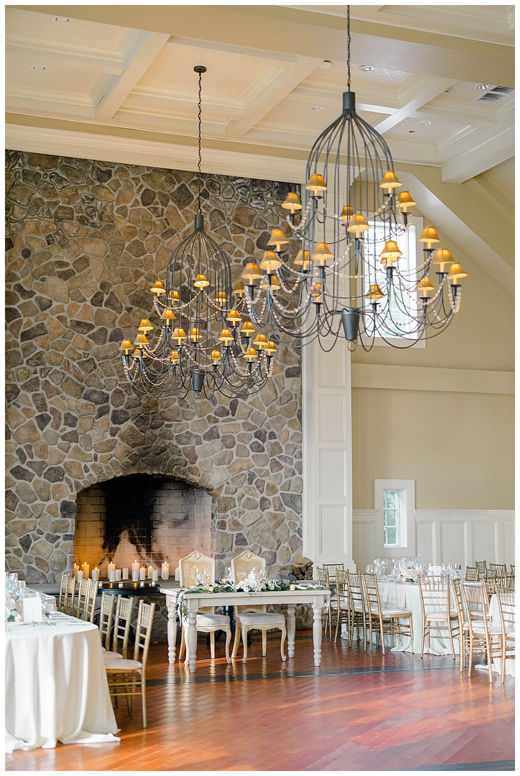 Ryland Inn wedding photographer reception table settings details