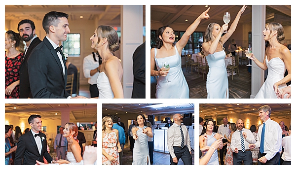 wedding guests dancing celebration night