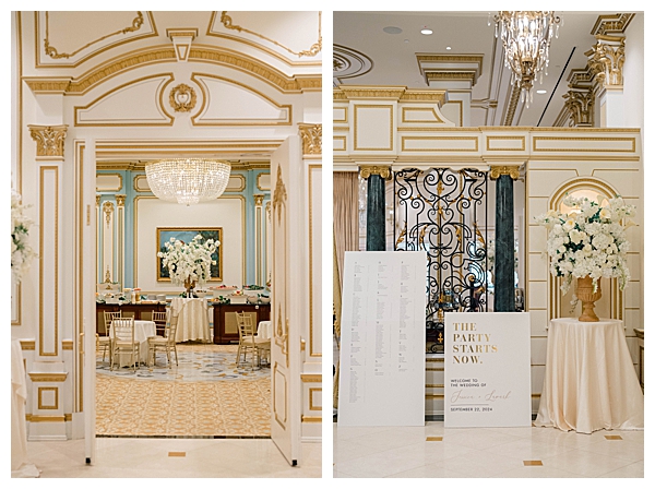 cocktail hour and seating chart