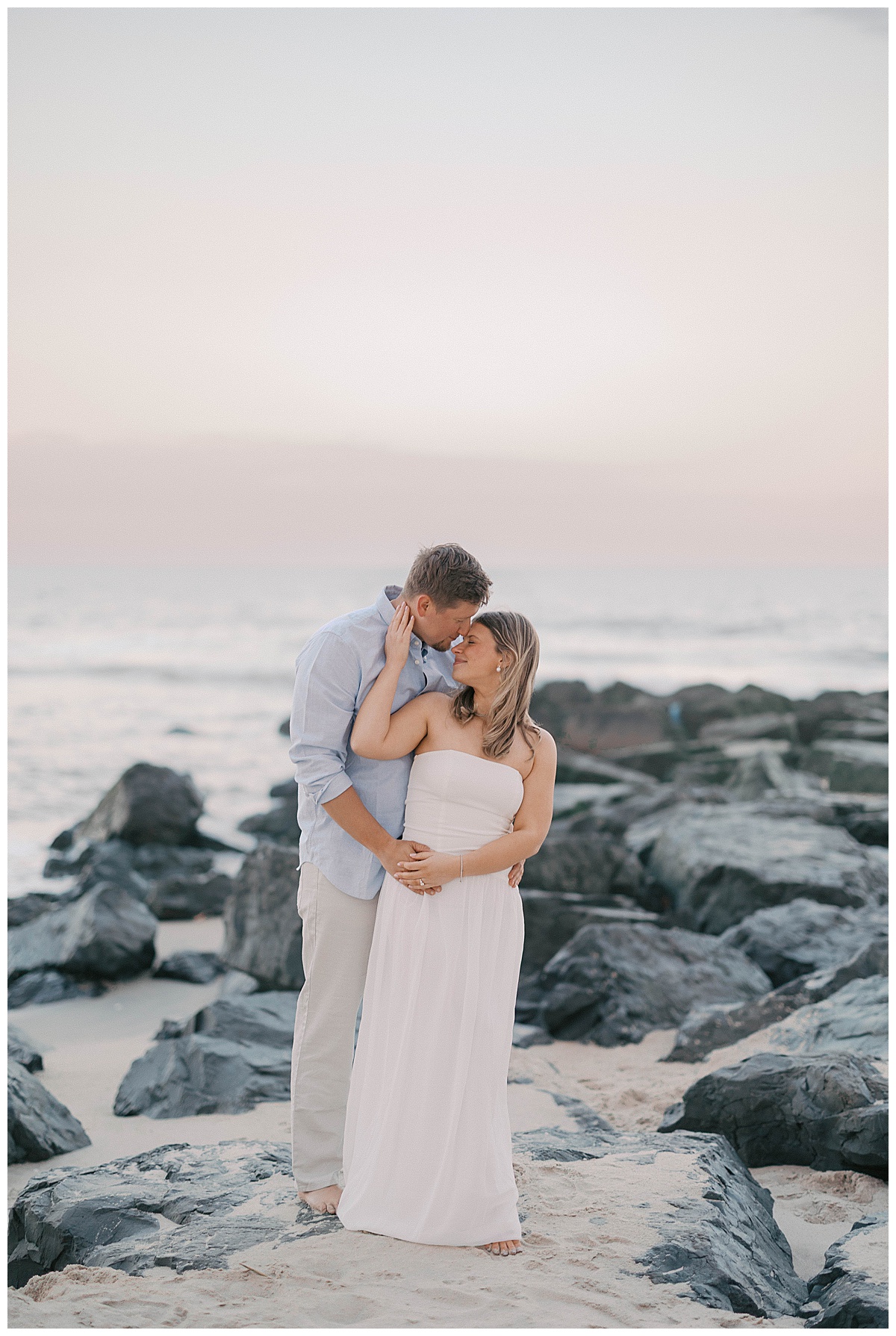 Romantic engagement portraits on the Jersey Shore — Amanda and Peter, Molly Sue Photography