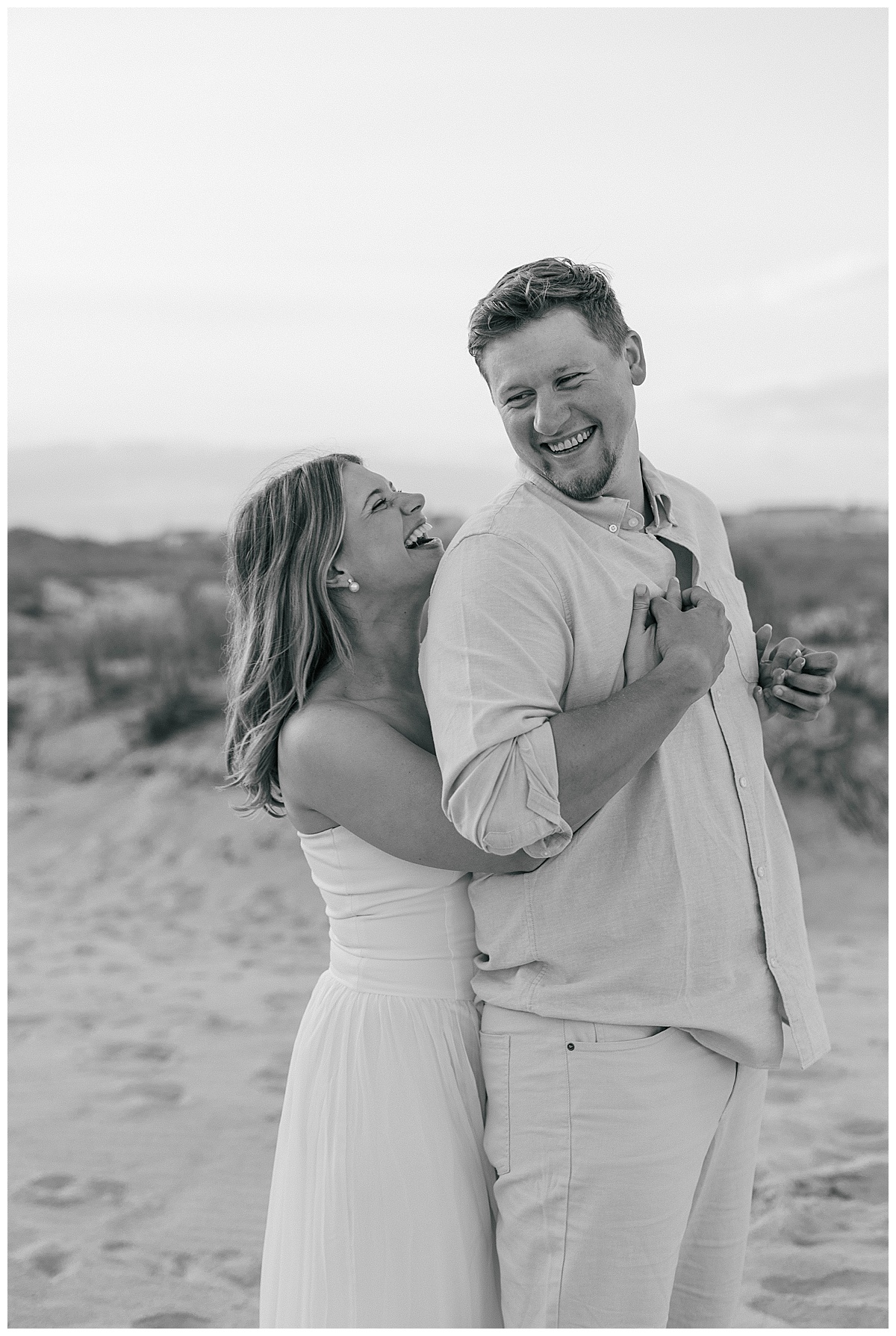Golden hour couple portraits on the NJ Shore by Molly Sue Photography