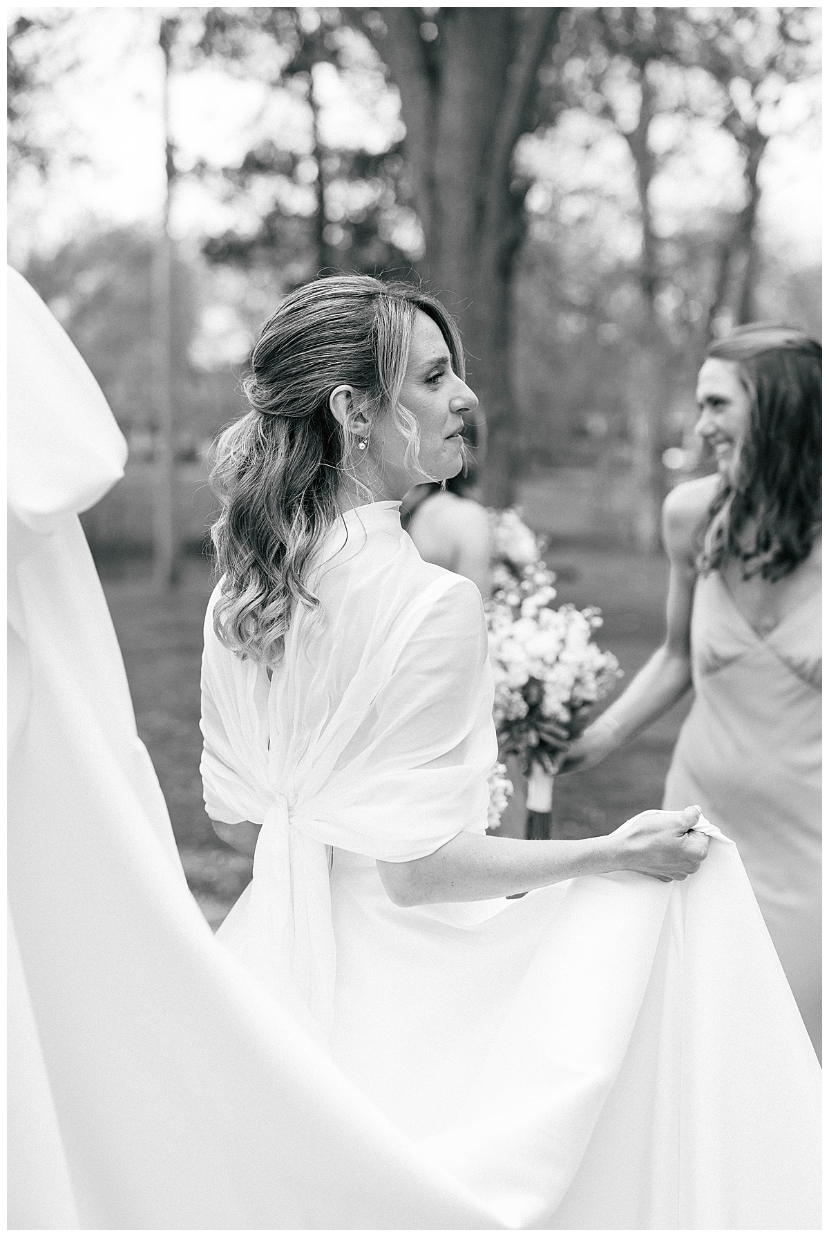 Spring Lake wedding mismatched bridesmaid dresses