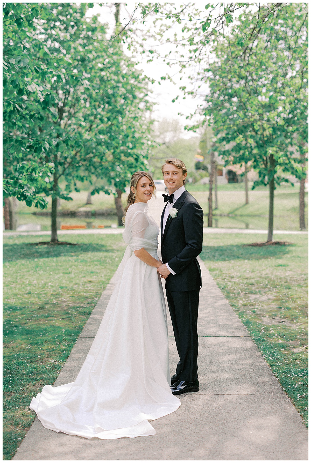 Maggie and Mark cherry blossom portraits Spring Lake NJ