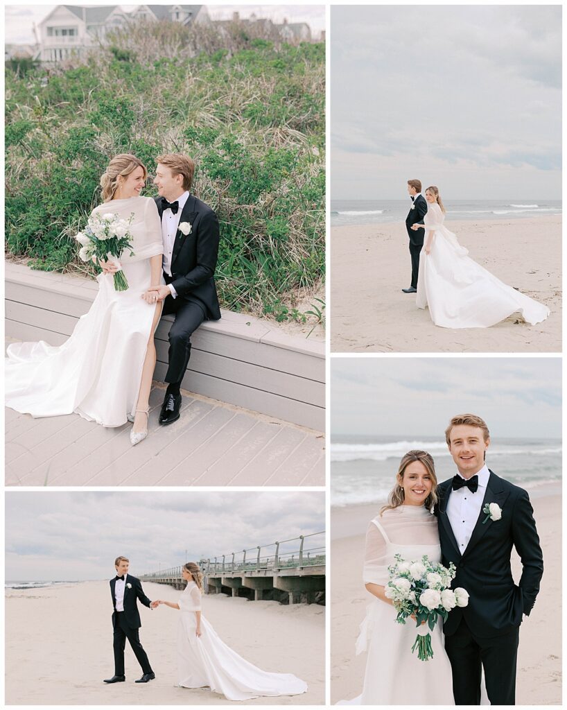 Spring Lake wedding portraits cherry blossom trees