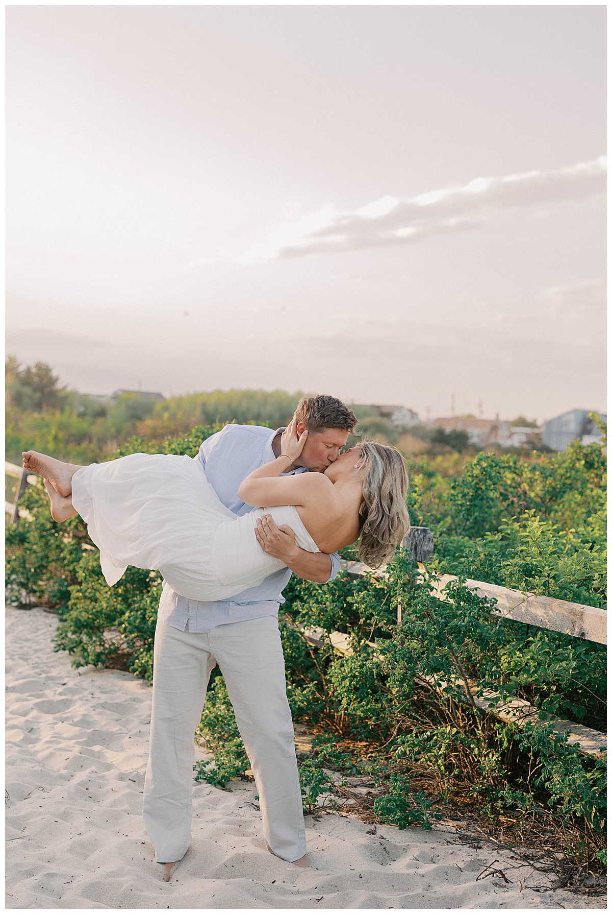 Jersey Shore golden hour engagement portraits of Amanda and Peter by Molly Sue Photography