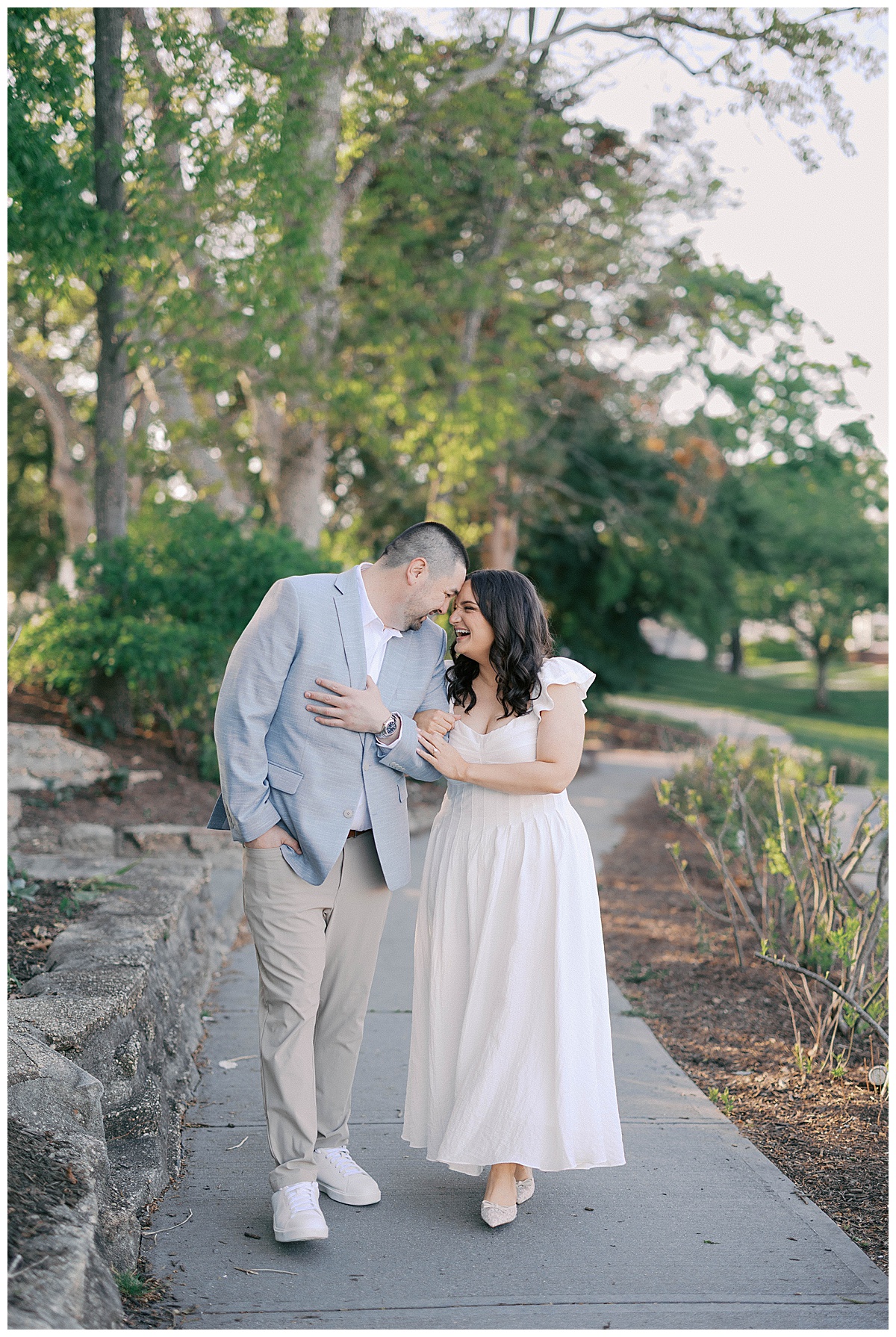 Natalie and Josh at Sea Girt Beach during a stunning New Jersey sunset