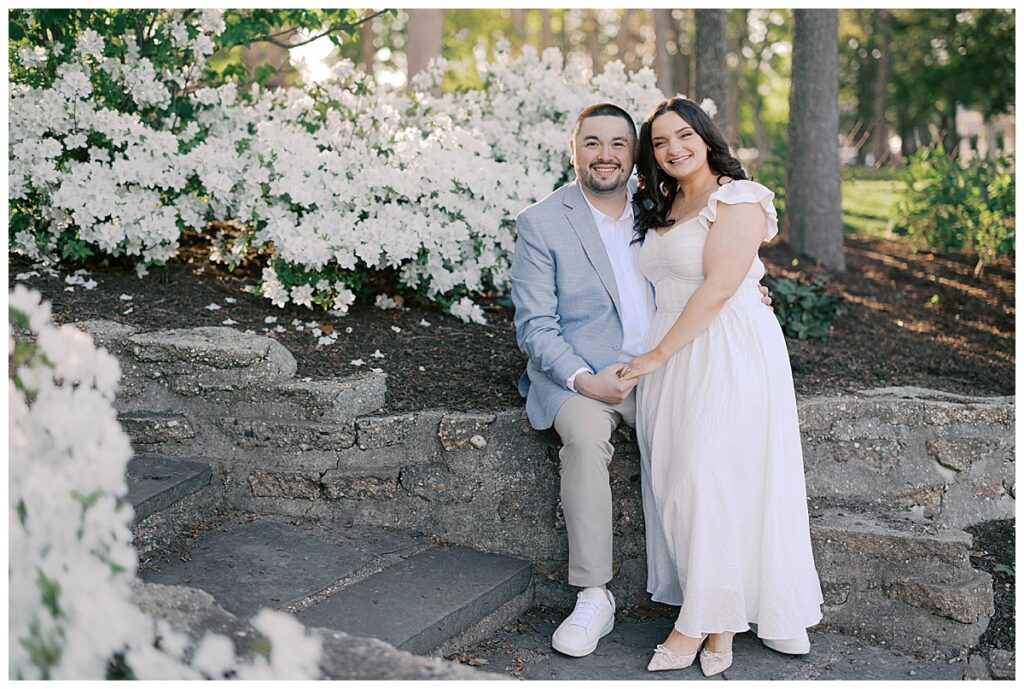 Natalie and Josh engagement portraits at Divine Park Spring Lake New Jersey