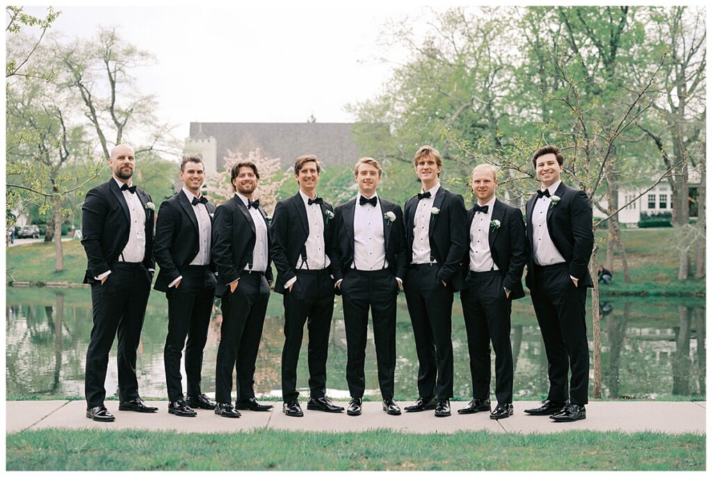 Spring Lake wedding photographer bridal party panoramic